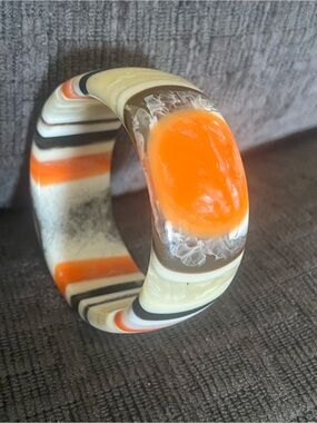 Vintage Carlos Sobral Resin Bangle Bracelet!